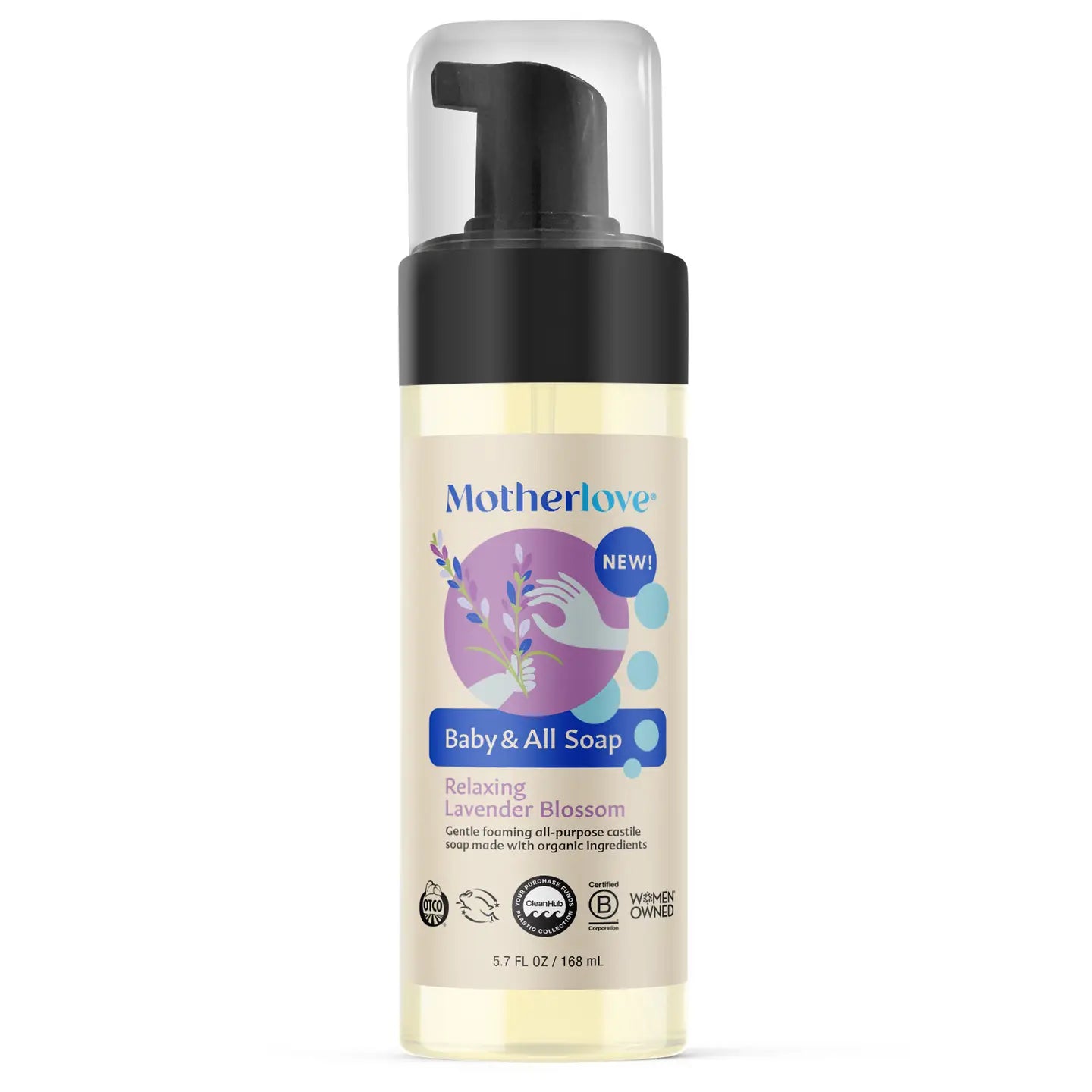 MotherLove Lavender Blossom Baby & All Foaming Castile Soap - Bloom and Rise