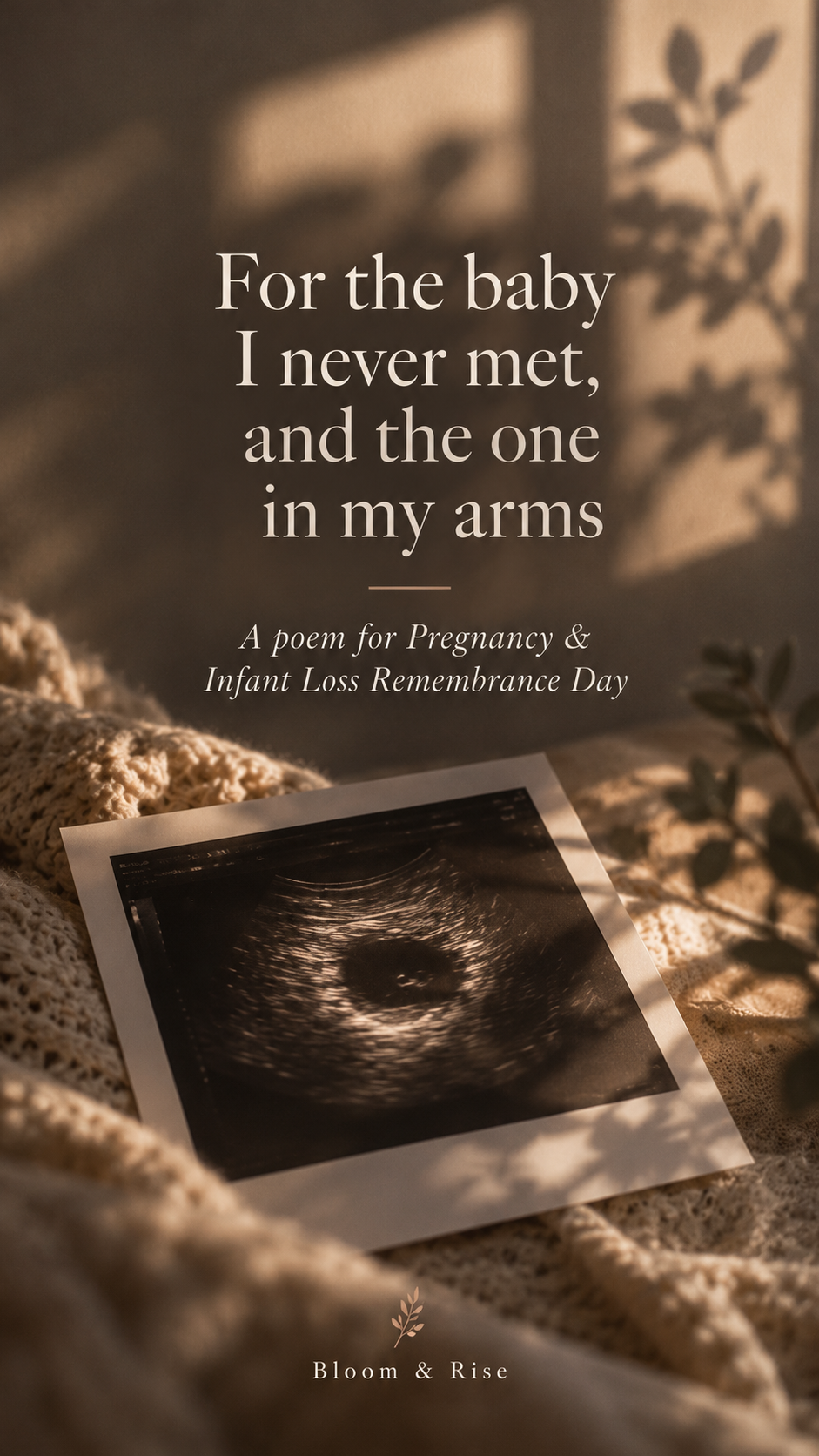 Soft neutral illustration for Pregnancy and Infant Loss Remembrance Day