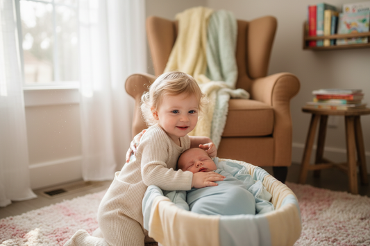 toddler with baby sibling