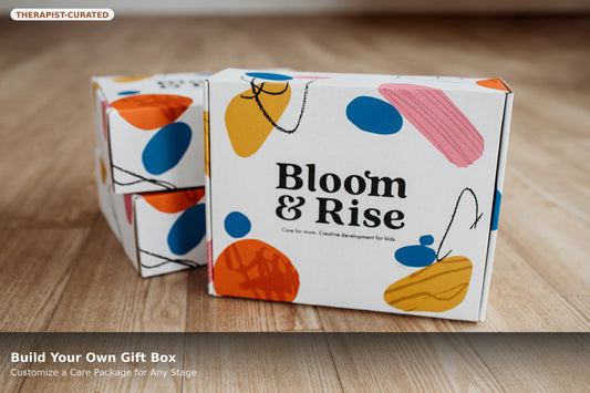 Build Your Own New Mom Gift Box branded Bloom and Rise packaging